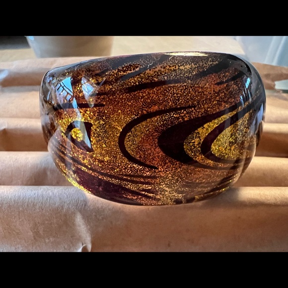 Lucite Wide Cuff Bracelet - Picture 2 of 9